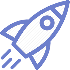 Rocket icon for quick start instruction
